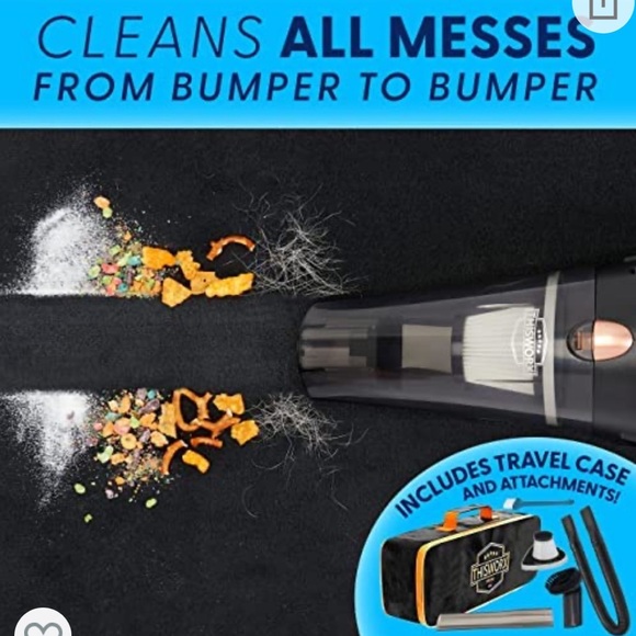 Car Vacuum Cleaner 12V Portable 16 Ft Cord Bag Detail Travel RV college student - Picture 3 of 5